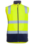 Jb's Wear Work Wear Lime/Navy / XS JB Hi Vis Water Resistant Softshell Vest 6DWV