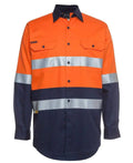 Jb's Wear Work Wear Orange/Navy / XS JB'S Hi-Vis Long Sleeve Shirt 6HLS