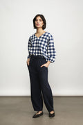 JENNIFER GLASGOW Blouse Daphné - Carreaux Marine