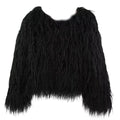 Joan- the Black Faux Monkey Fur 1940s Inspired Jacket
