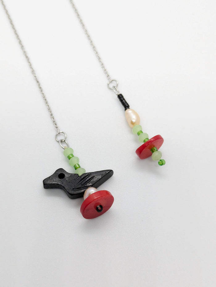 KAJOU Boucle d'Oreilles Pendante Oiseaux
