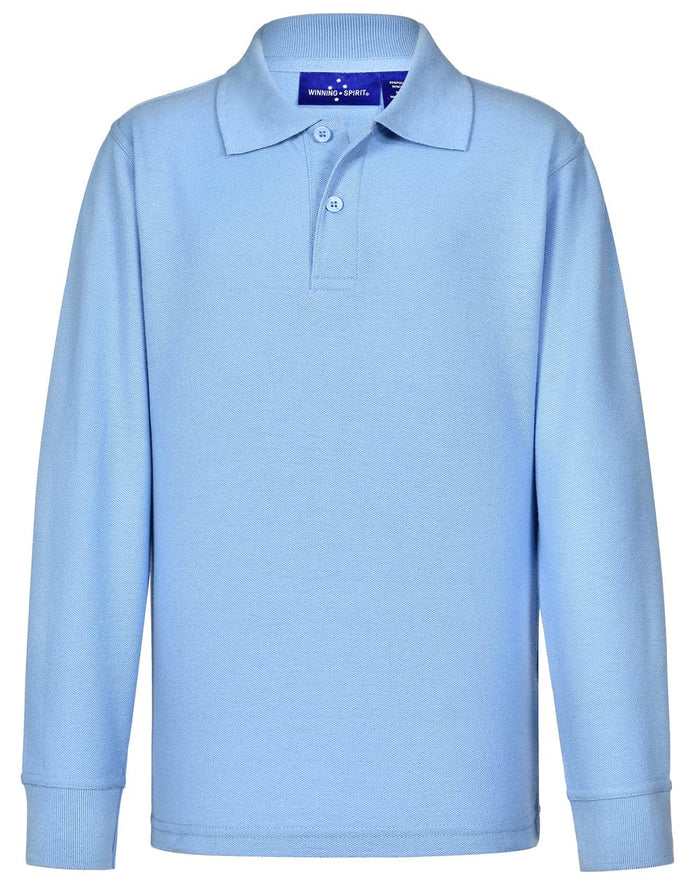 Kids Poly/Cotton Pique Long Sleeve Polo PS12K Winning Spirit