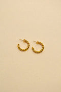 LA RENARDE Boucles d'Oreilles Anneaux Torsadé Moyen