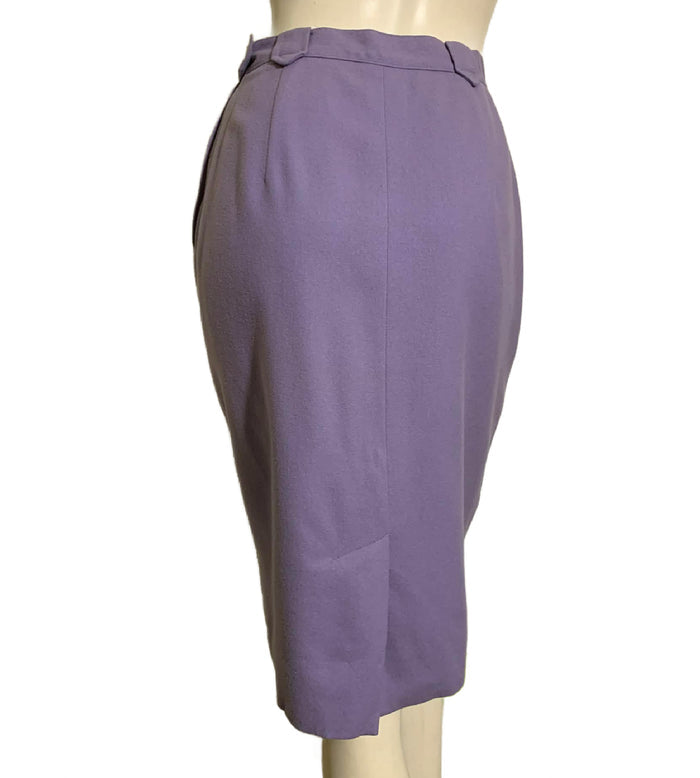 Lavender Wool Pencil Skirt circa 1960s
