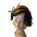 Little Foxes Plumed Straw Peaked Victorian Reimagined Antique Hat