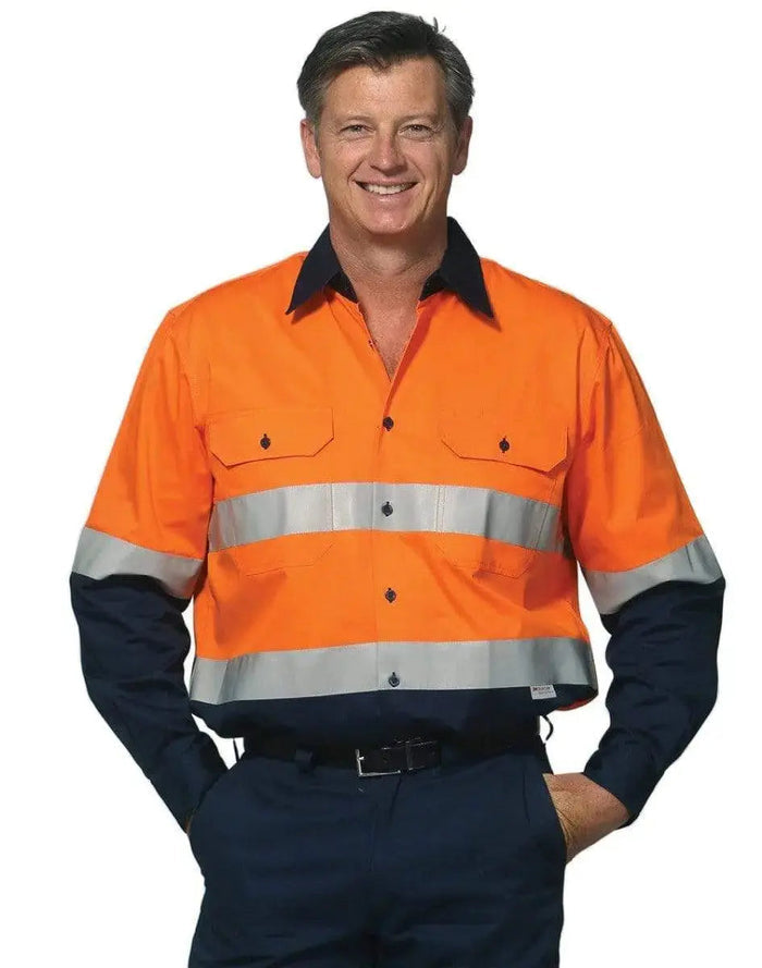 Long Sleeve Safety Shirt SW60 Work Wear Australian Industrial Wear