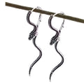 Lorna- the Egyptian Revival Sterling Silver Snake Earrings