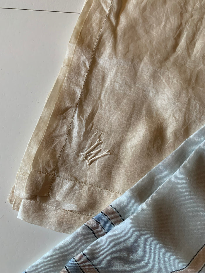 Lot 8 Men's Handkerchiefs Pocket Squares circa 1950s