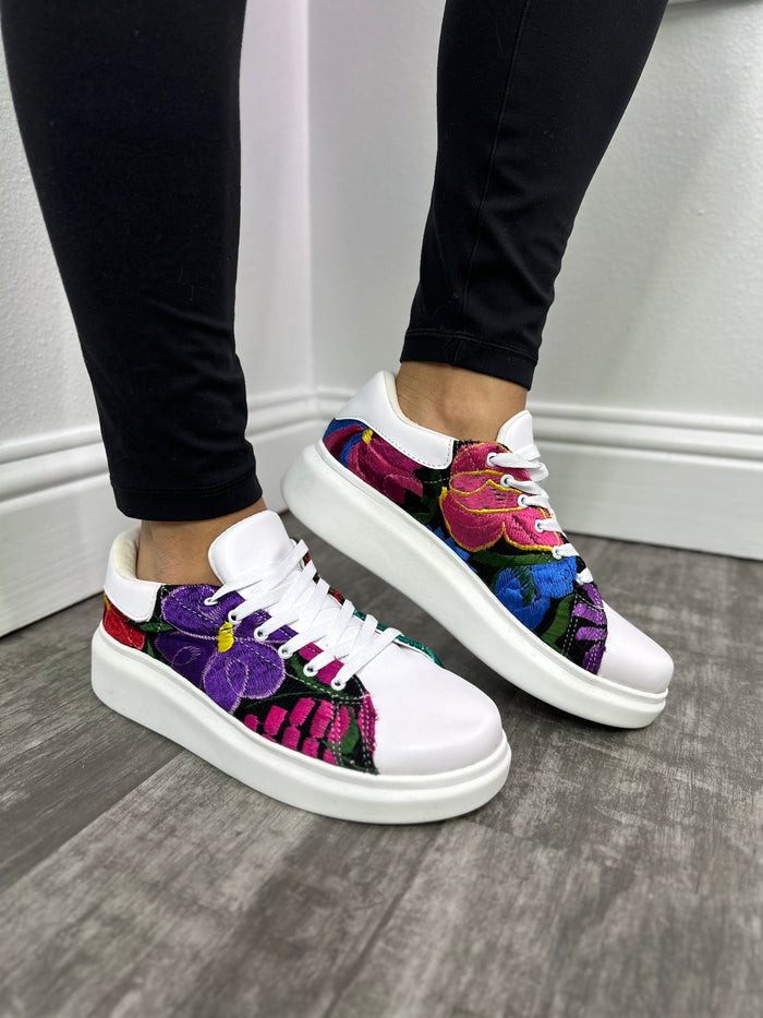Lulu Floral Platform tennis shoes