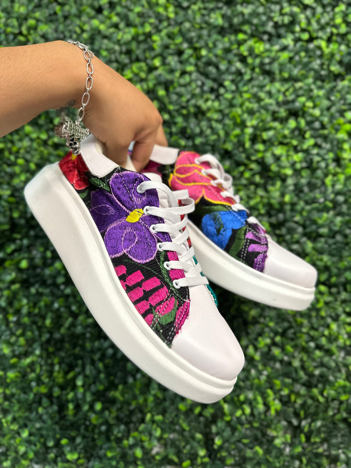 Lulu Floral Platform tennis shoes