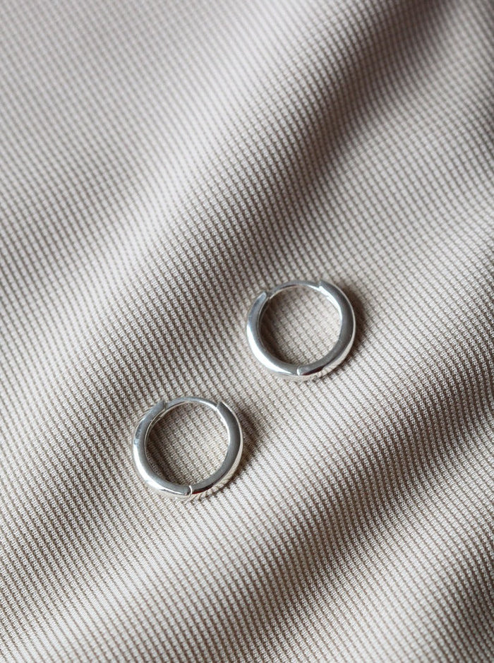 MAKSYM Anneaux Huggies 15 mm - Argent