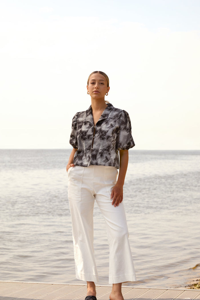 MARIGOLD Pantalon Rocky - Denim Blanc