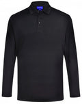 Mens Bamboo Charcoal Eco Fabric Long Sleeve Polo PS89 Winning Spirit