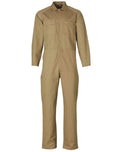 Men's Coverall Regular Size WA07 Work Wear Australian Industrial Wear Khaki 77R