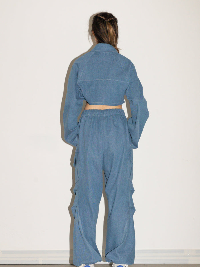 MERCY HOUSE Pantalon Cargo Chase - Indigo Denim
