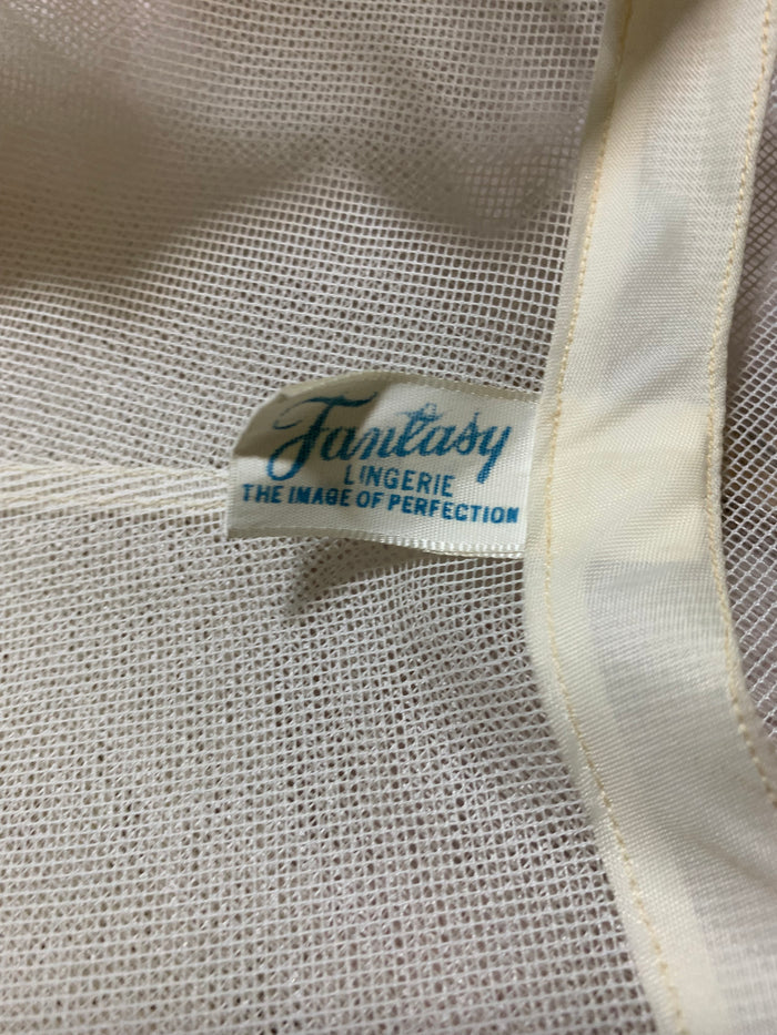 Mesh and Lace Wrap Around Half Slip Adjustable Velcro Closure circa 1960s