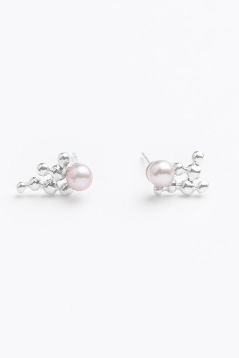 MICHELLE KEMP Boucles d'Oreilles Clust Perle - Rose