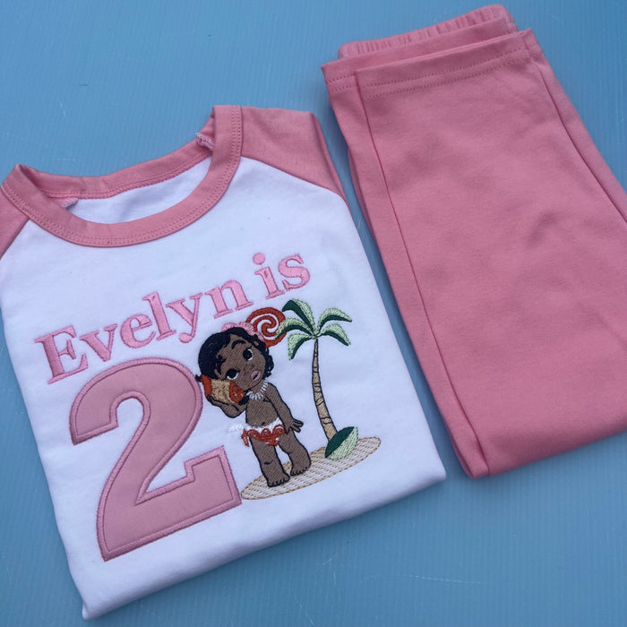 Moana Inspired Birthday Pyjamas
