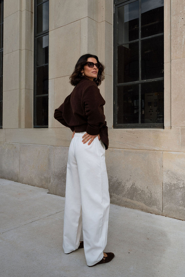 MODERN SUNDAY Pantalon Barrel - Blanc