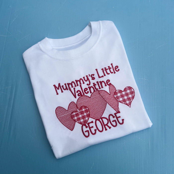 Mummys little Valentine Heart Design TShirt/Sweatshirt