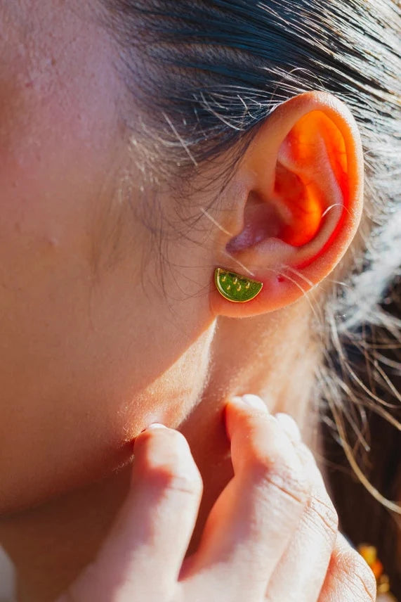 NAMASTE JEWELRY Clous d'oreilles Pastèque