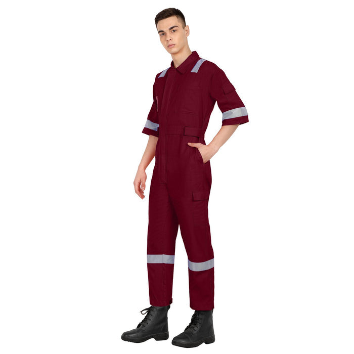 OIL India Uniform Coverall Half Sleeves - Maroon - uniformer