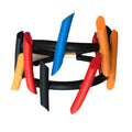 Op-Art Collection Foam Multicolored Shapes Bracelet