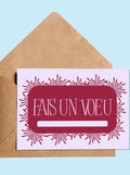 OUI MANON Carte - Fais un voeu
