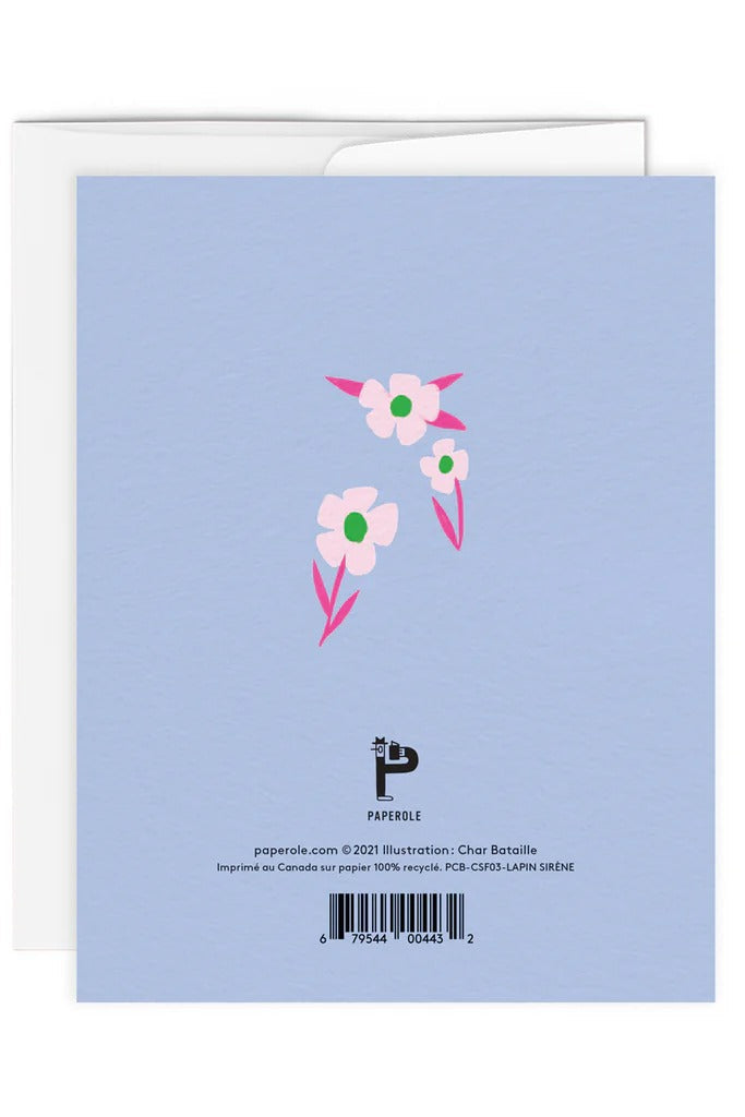 PAPEROLE Carte Lapin Sirène
