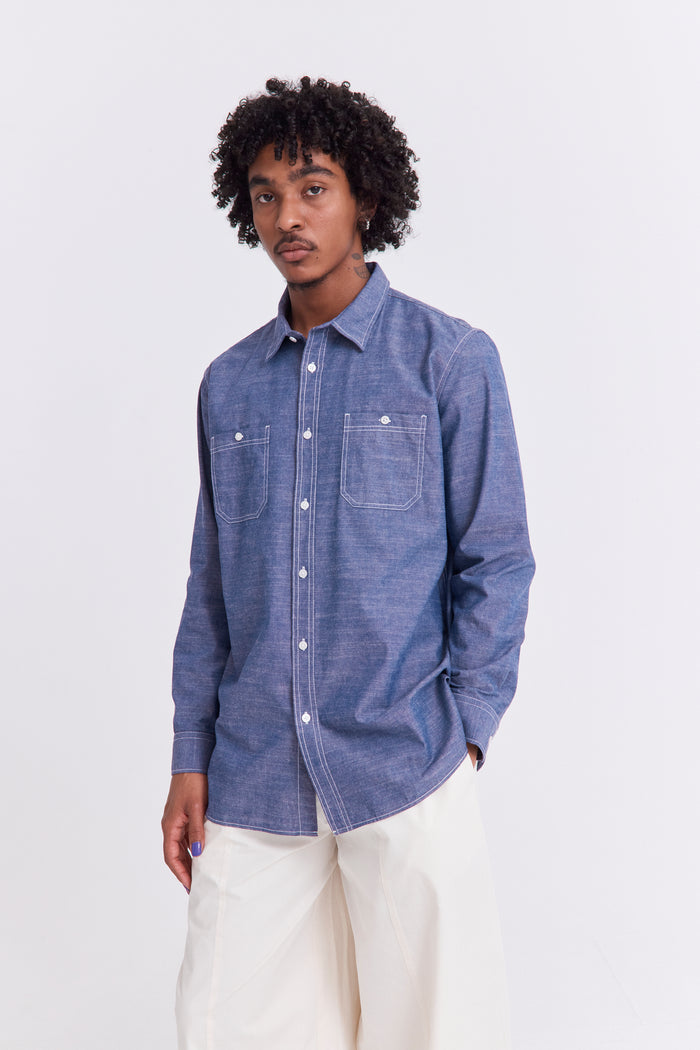 Patch Chambray Work Shirt