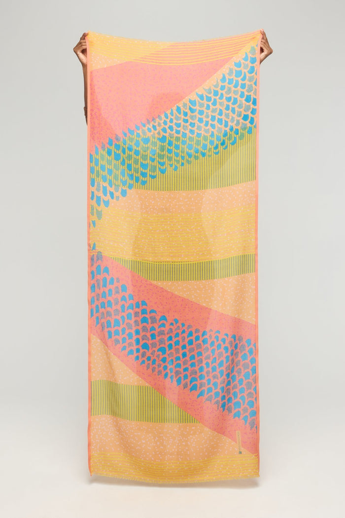 PRINCESSE & DRAGON Foulard Sonate - Corail