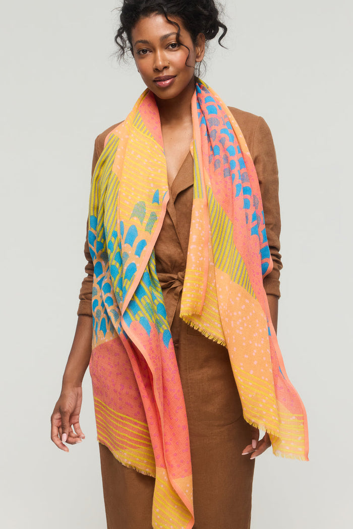 PRINCESSE & DRAGON Foulard Sonate - Corail