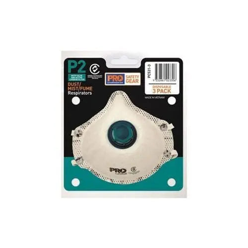Pro Choice Respirator P2, With Valve Carbon Filter 3 Piece Blister Pack - PC531-3 - City Workwear