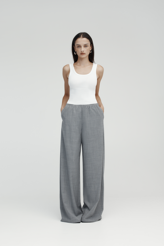Rebe Pull-On Trouser - Grey Hyde Boutique