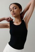 Rebe Ribbed Tank Top - Black Apparel > Women > Clothing > Shirts & Tops > Tops > Tank Tops > Rebe Hyde Boutique