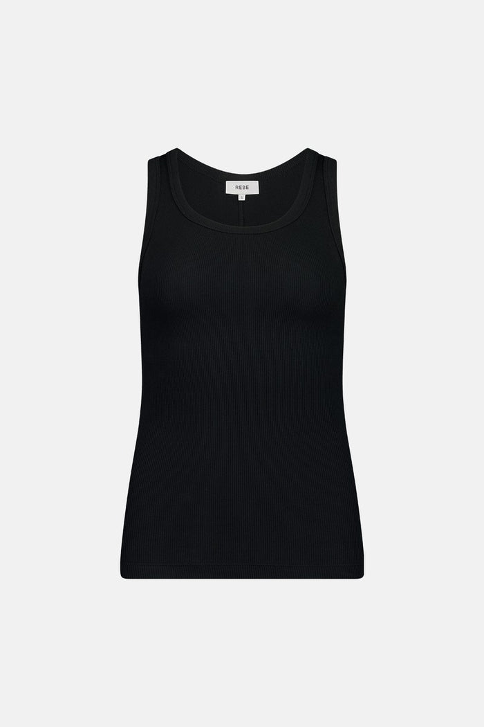 Rebe Ribbed Tank Top - Black Apparel > Women > Clothing > Shirts & Tops > Tops > Tank Tops > Rebe Hyde Boutique