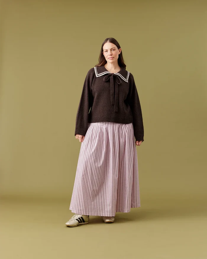 Ruby Swann Sweater - Java Cream Stripe Hyde Boutique