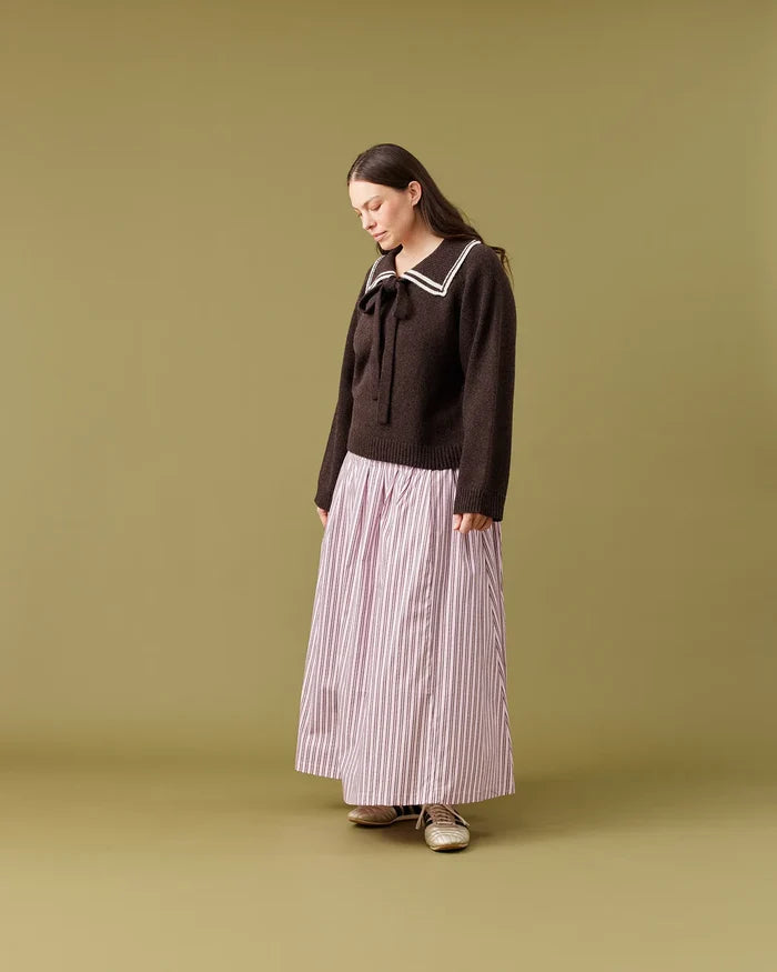Ruby Swann Sweater - Java Cream Stripe Hyde Boutique