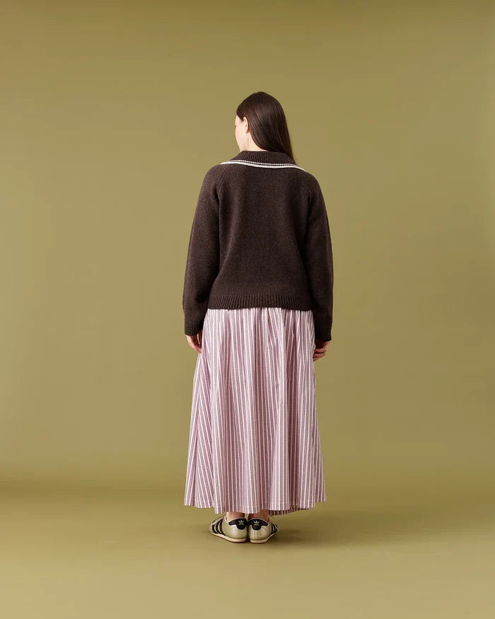 Ruby Swann Sweater - Java Cream Stripe Hyde Boutique
