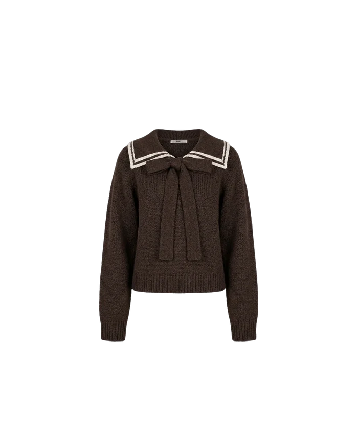 Ruby Swann Sweater - Java Cream Stripe Hyde Boutique