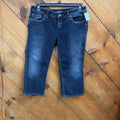 Silver Denim Capri
