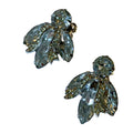 Sparkling Clear Rhinestone Clip Earrings circa 1960s Weiss
