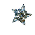 Star Shaped Clear Rhinestone 1" Brooch circa 1950s