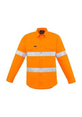 SYZMIK Men’s Hi-Vis Hoop Taped Shirt ZW640 Work Wear Syzmik Orange XS