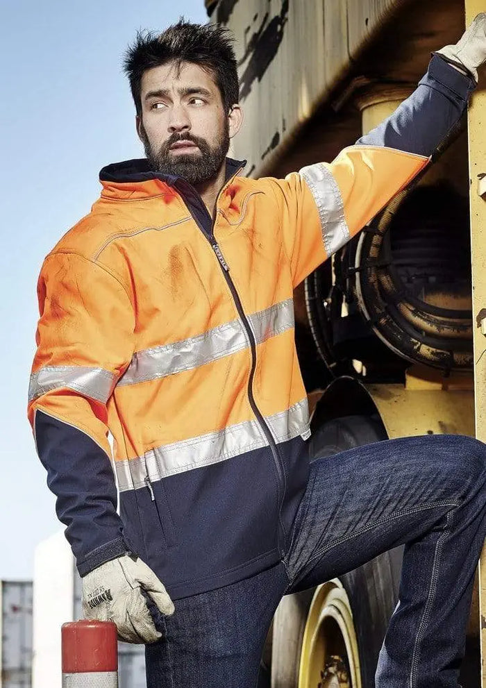 SYZMIK Unisex Hi Vis Soft Shell Jacket ZJ353 Work Wear Syzmik