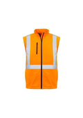 SYZMIK Unisex Hi Vis X Back 2 In 1 Soft Shell Rain Jacket ZJ680 Work Wear Syzmik Orange XXS