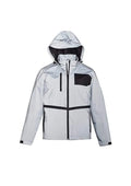 SYZMIK unisex streetworx reflective waterproof jacket zj380 Work Wear Syzmik Silver 4XL