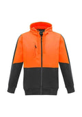 Syzmik Workwear Unisex Hi Vis Full Zip Hoodie ZT485 Work Wear Syzmik XXS Orange/Navy