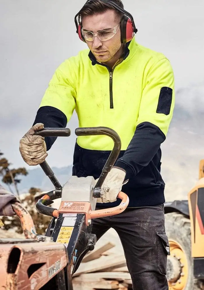 Syzmik Workwear Unisex Hi Vis Half Zip Pullover ZT476 Work Wear Syzmik
