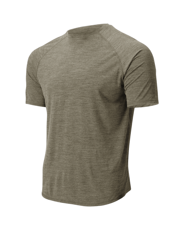 The Cozy Del Merino T-Shirt - Men's in Overland Trek, front view